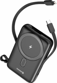 Swissten Powerbank Lightning- + USB-C-Kabel 10000mAh schwarz