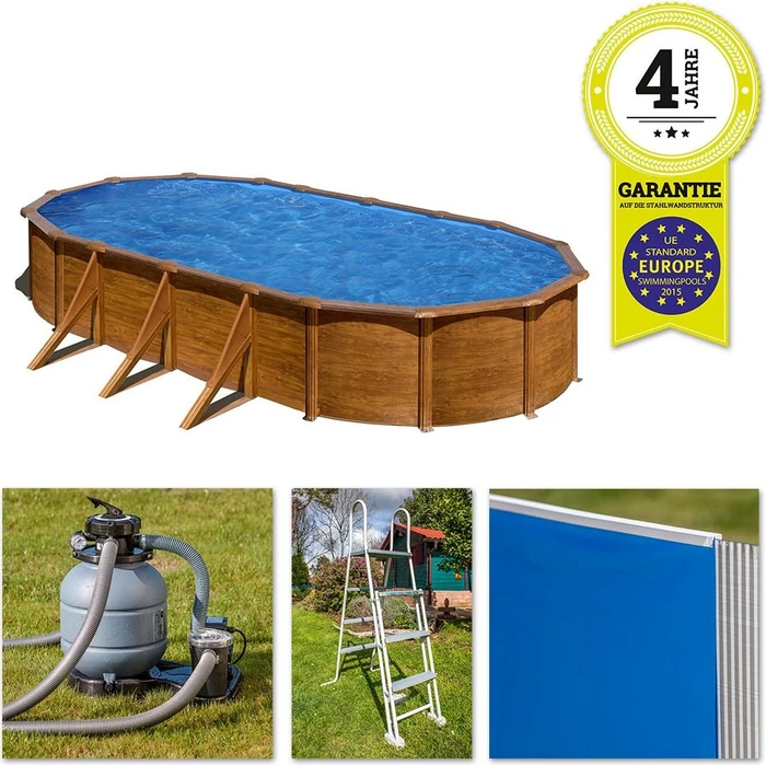 Gre Pacific Frame Pool oval 730x375x122cm