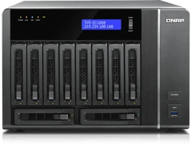 QNAP TVS-EC1080-i3-8G, 8GB RAM, 4x RJ-45 1000Base-T, 3x USB-A 3.0
