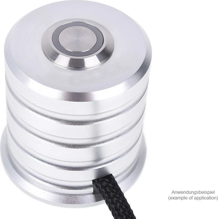 Alphacool Powerbutton Aluminium Body, Chrome