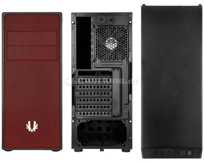 BitFenix Neos schwarz/rot, schallgedämmt
