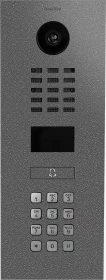 DoorBird D2101KV IP Video Türstation mit 1 Ruftaste, Keypad Modul, Edelstahl DB 703, pulverbeschichtet, seidenmatt