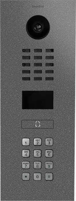 DoorBird D2101KV IP Video Türstation mit 1 Ruftaste, Keypad Modul, Edelstahl DB 703, pulverbeschichtet, seidenmatt