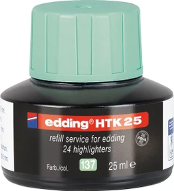 edding HTK25 Textmarker pastel Tintenflasche hellgrün, 25ml