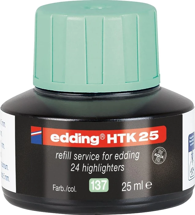edding HTK25 Textmarker pastel Tintenflasche hellgrün, 25ml