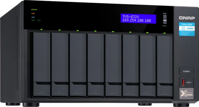 QNAP QuTS hero TVS-872X-i5-8G 32TB, 8GB RAM, 1x RJ-45 10GBase-T, 2x RJ-45 1000Base-T