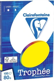 Clairefontaine Trophée Universalpapier matt kanariengelb, A4, 80g/m², 100 Blatt