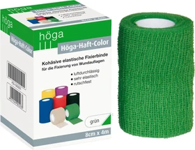 Höga Haft Color Elastische Fixierbinde grün, 8cm x 4m, 1 Stück