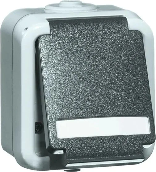 Peha IP54 Steckdose SCHUKO, grau (D 6620 WAB GLK NA)