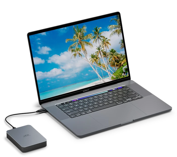 LaCie Mobile Drive Secure, Space Gray, 5TB, USB-C 3.0
