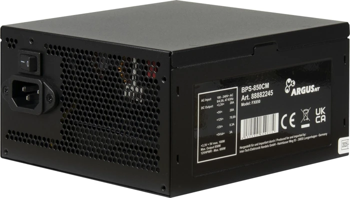 Inter-Tech ArgusNT BPS-850CM 850W, ATX 3.1