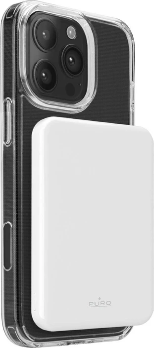 Puro Powerbank Mag Plus 5000mAh 15W weiß