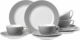 Ritzenhoff & Breker Doppio Kaffeeservice grau, 12-tlg.