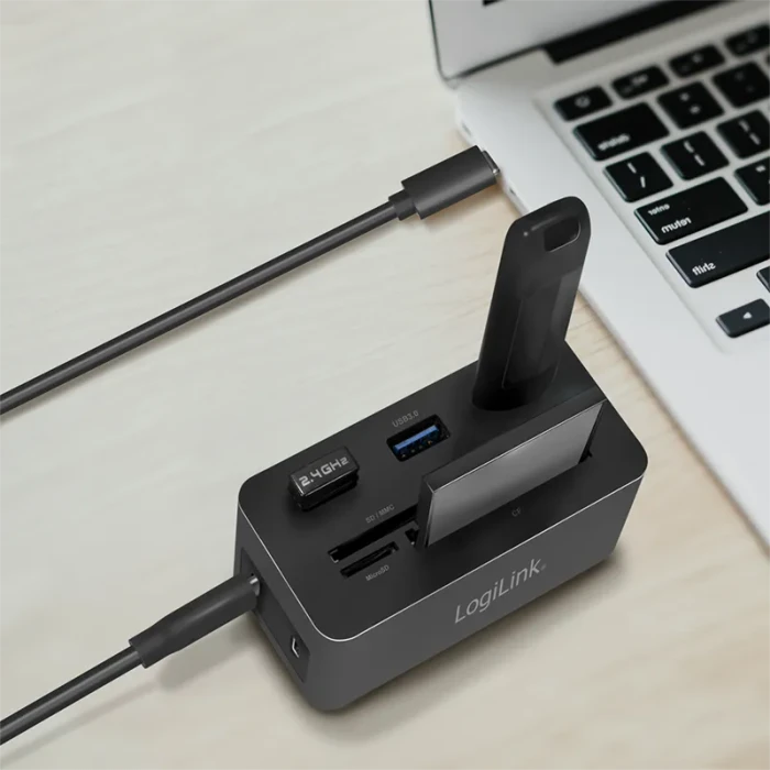 LogiLink USB 3.2 Gen 1 Mini-Dockingstation 10-Port, USB-C 3.0 [Stecker]