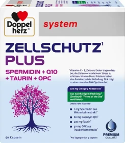 Doppelherz system Zellschutz Plus Spermidin + Q10 + Taurin + OPC Kapseln, 90 Stück