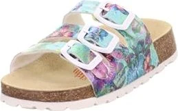 Superfit Fussbettpantoffel Sandale grün/mehrfarbig (Junior)