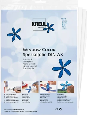 Kreul Spezialfolie Window Color Spezialfolie, 2x 75µm, 3 Stück