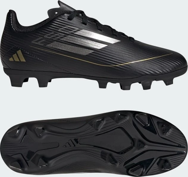 adidas F50 Club Flexible Ground Boots core black/iron metallic/gold metallic (Junior)