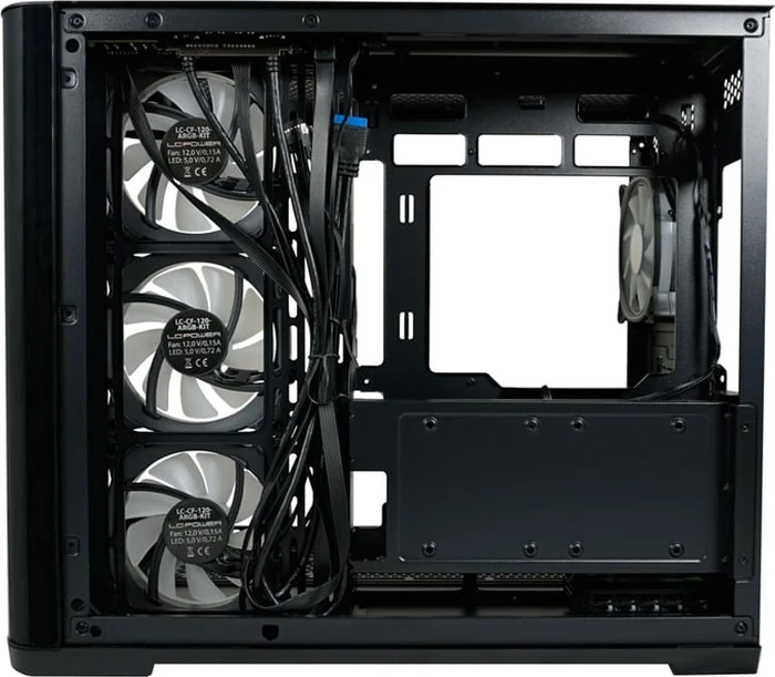 LC-Power Gaming 8001B Pro-Storm Dark, schwarz, Glasfenster, schallgedämmt