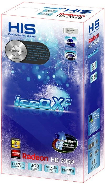 HIS 7950 IceQ X² Boost Clock Radeon HD 7950 Boost, 3GB GDDR5, DVI, HDMI, 2x mDP