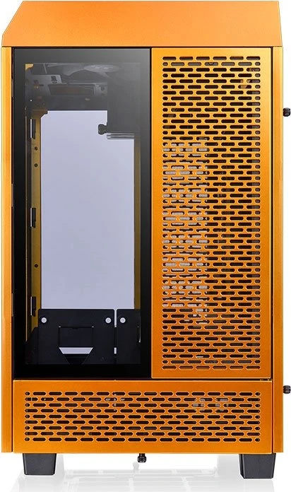 Thermaltake The Tower 100 Metallic Gold, orange, Glasfenster, Mini-ITX