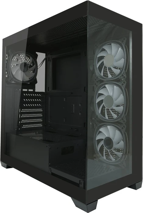 LC-Power Gaming 715B Seamless_X, schwarz, Glasfenster