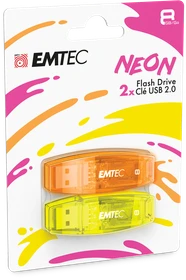Emtec C410 Neon 8GB, USB-A, USB 2.0, 2er-Pack