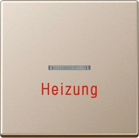 Jung Serie A Wippe mit Lichtleiter und Aufschrift Heizung, champagner