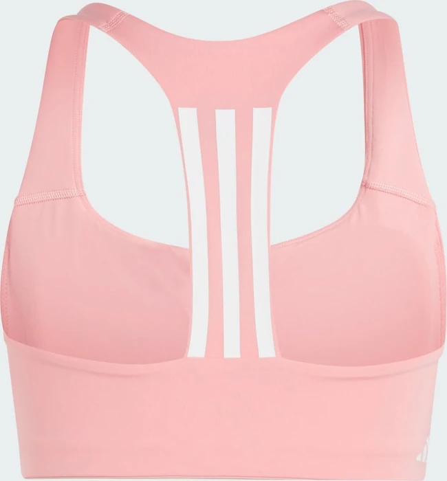 adidas Powerimpact Training Medium-Support 3-Streifen Sport-BH semi pink spark (Damen)