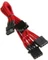 BitFenix Alchemy 4-Pin Molex auf 3x 4-Pin Molex 55cm, sleeved rot Vorschaubild