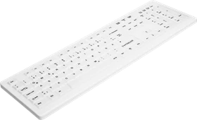 Contour Design Active Key desinfizierbare Hygiene-Tastatur, vollversiegelt, weiß, USB, ND