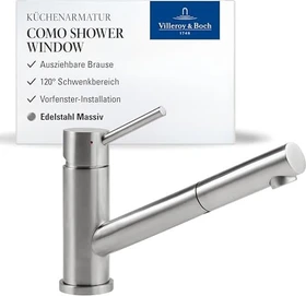 Villeroy & Boch Como Shower Window edelstahl