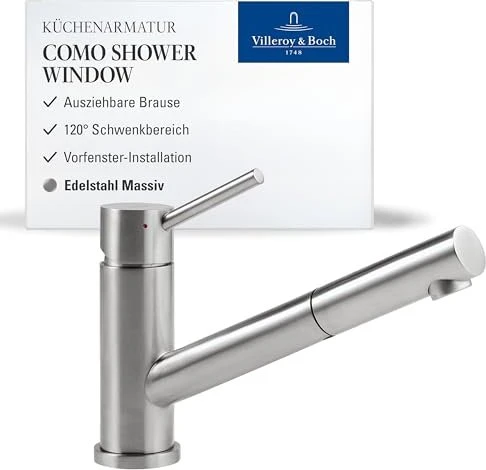 Villeroy & Boch Como Shower Window edelstahl
