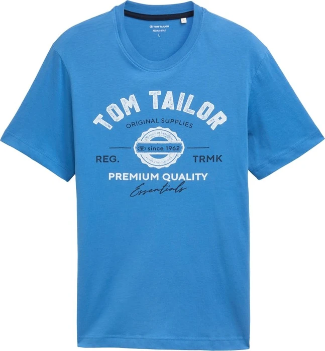 Tom Tailor Logo-Print T-Shirt kurzarm sapphire blue (Herren)