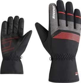 Ziener Gevin Skihandschuhe schwarz/rot