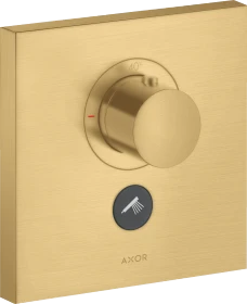 Hansgrohe Axor ShowerSelect Thermostat HighFlow Unterputz eckig für 1 Verbraucher und einen zusätzlichen Abgang brushed gold optic