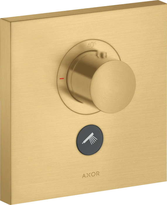 Hansgrohe Axor ShowerSelect Thermostat HighFlow Unterputz eckig für 1 Verbraucher und einen zusätzlichen Abgang brushed gold optic