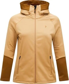 Peak Performance Rider Essentials Midlayer Zip Hood Jacke sierra sand/earthy summit (Damen)