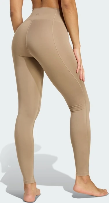 adidas All Me Essentials Full-Length Hose lang chalky brown (Damen)
