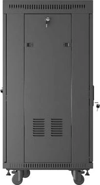 Lanberg 19" Rackschrank 22HE, LCD, freistehend, Flat Pack, V2, Glastür, IP20, RAL 9004, 800mm tief