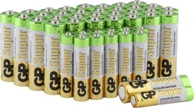 GP Batteries Alkaline Super Batterie-Set 12x AAA + 32x AA, 44er-Pack