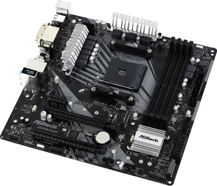 ASRock AB350M Pro4-F (AMD AM4)