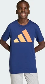 adidas Essentials T-Shirt kurzarm dark blue/semi ice tangerine/pure tangerine/pure orange (Junior)