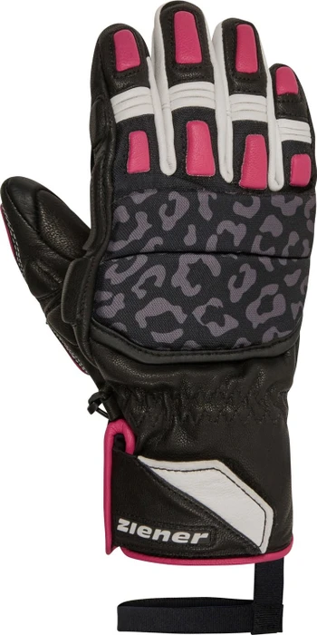 Ziener Lonos-Z HD Skihandschuhe black/pop pink (Junior)