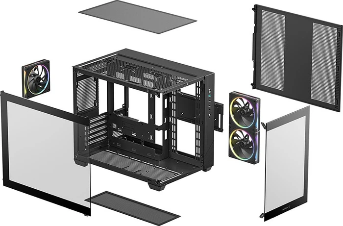 DeepCool CG330 3F Black, Glasfenster