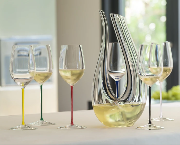 Riedel Fatto A Mano Riesling/Zinfandel Weißweinglas schwarz