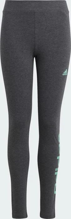 adidas Essentials Linear Logo Cotton Hose lang dark grey heather/easy green (Junior)