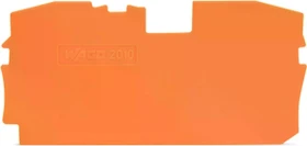 Wago Abschluss- und Zwischenplatte 1mm dick orange, 1 Stück
