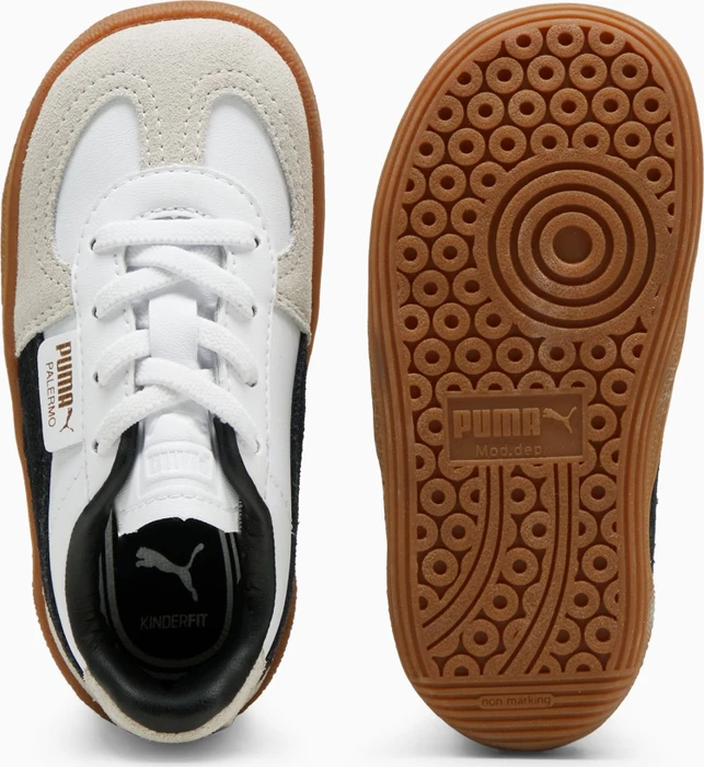 Puma Palermo Leather puma white/vapor gray/gum (Junior)