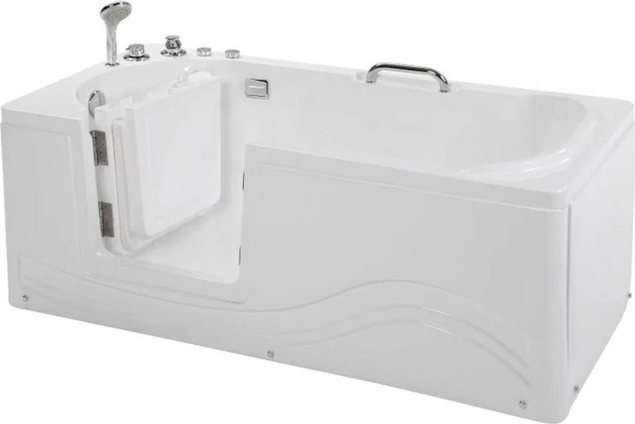 Home Deluxe Vital M Seniorenbadewanne liegend mit Whirlpoolfunktion 153x76cm, links
